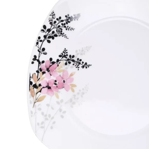 PRIMA DECO Komplet obiadowy 18 el 6 os Azalia kwadrat