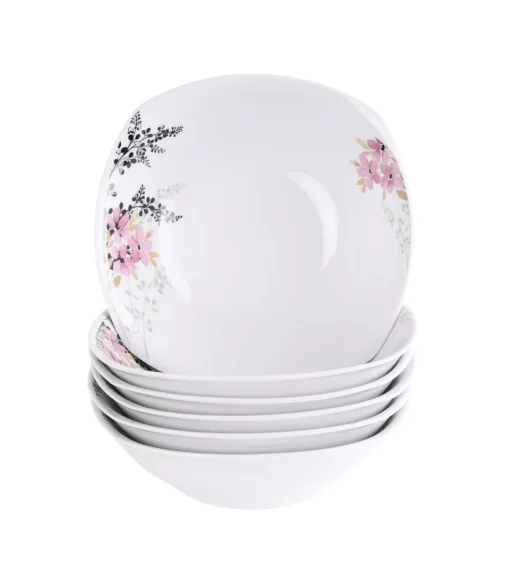 PRIMA DECO Komplet obiadowy 18 el 6 os Azalia kwadrat