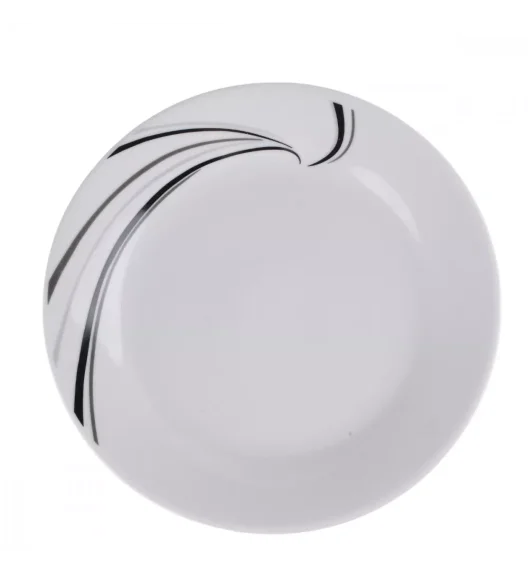 PRIMA DECO Komplet obiadowy 18 el 6 os Czarna mozaika okrągły
