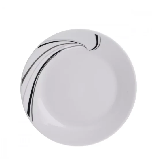 PRIMA DECO Komplet obiadowy 18 el 6 os Czarna mozaika okrągły