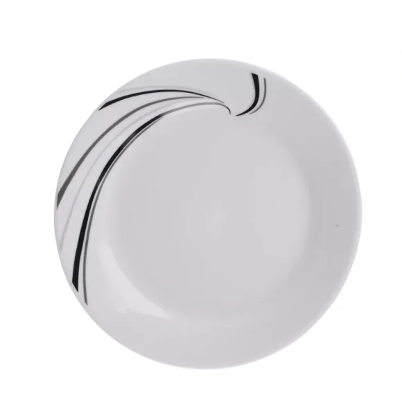 PRIMA DECO Komplet obiadowy 18 el 6 os Czarna mozaika okrągły