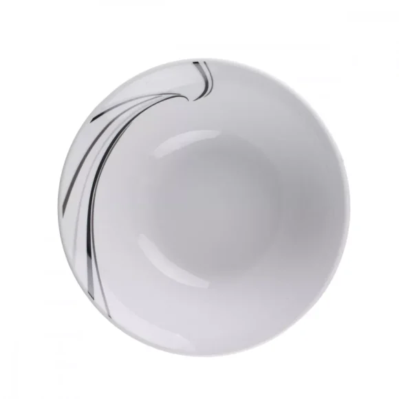 PRIMA DECO Komplet obiadowy 18 el 6 os Czarna mozaika okrągły