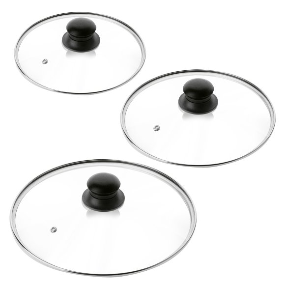 ZWIEGER VERON Komplet garnków 6 el z pokrywkami 20, 22, 24 cm + Patelnie 20, 24, 28 cm + Pokrywki szklane