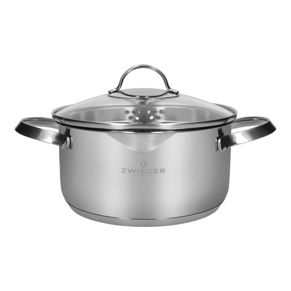 ZWIEGER VERON Komplet garnków 6 el z pokrywkami 20, 22, 24 cm + Patelnie 20, 24, 28 cm + Pokrywki szklane