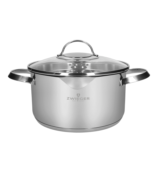 ZWIEGER VERON Komplet garnków 6 el z pokrywkami 20, 22, 24 cm + Patelnie 20, 24, 28 cm + Pokrywki szklane