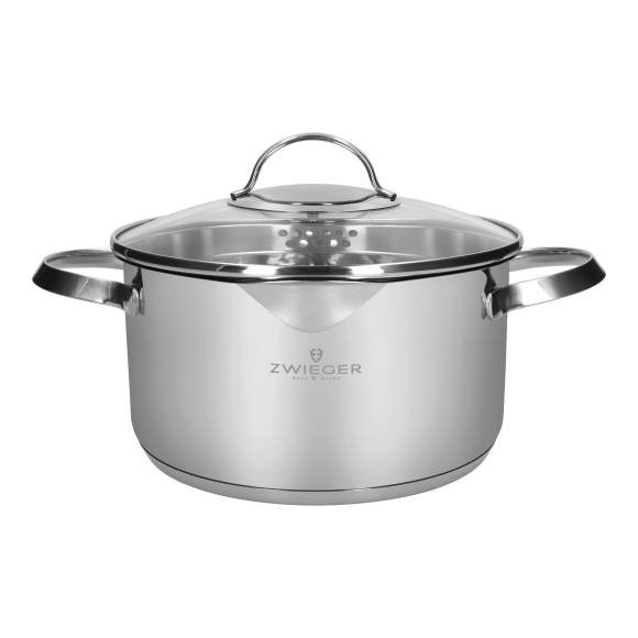 ZWIEGER VERON Komplet garnków 6 el z pokrywkami 20, 22, 24 cm + Patelnie 20, 24, 28 cm + Pokrywki szklane
