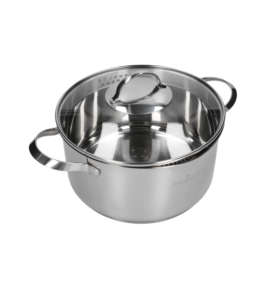 ZWIEGER VERON Komplet garnków 6 el z pokrywkami 20, 22, 24 cm + Patelnie 20, 24, 28 cm + Pokrywki szklane