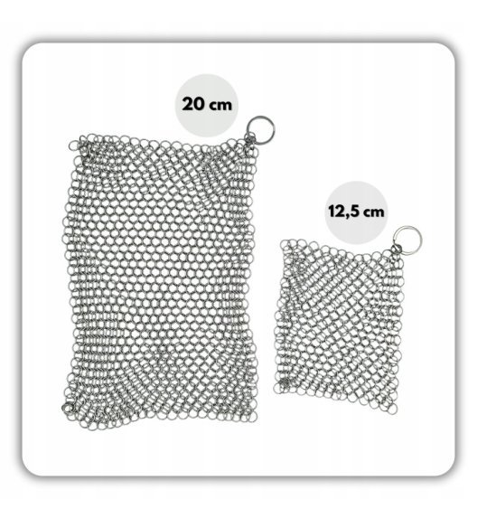 HAGE Czyścik metalowy kolczuga do żeliwa i stali 20 cm