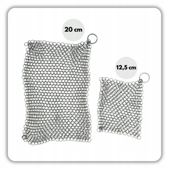 HAGE Czyścik metalowy kolczuga do żeliwa i stali 12,5 cm