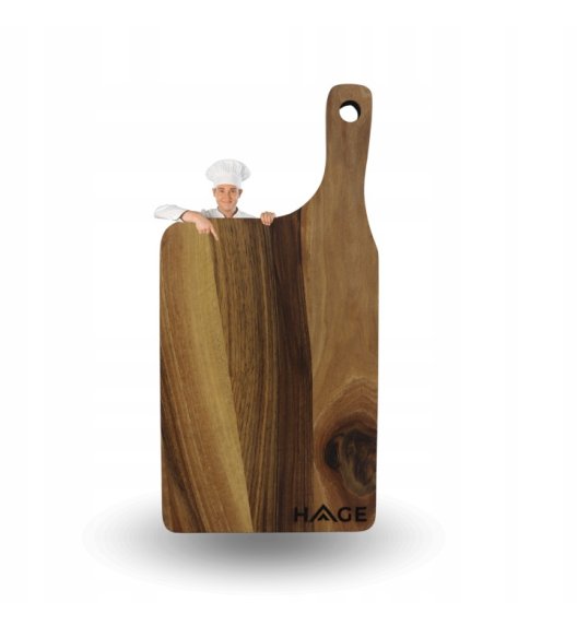 HAGE Deska do krojenia i serwowania 42x20 cm / drewno orzechowe