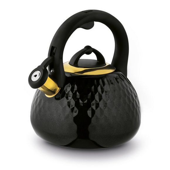 KONIGHOFFER MALCOLM CZAJNIK TRADYCYJNY 2,5 L CZARNY / ZŁOTE ELEMENTY