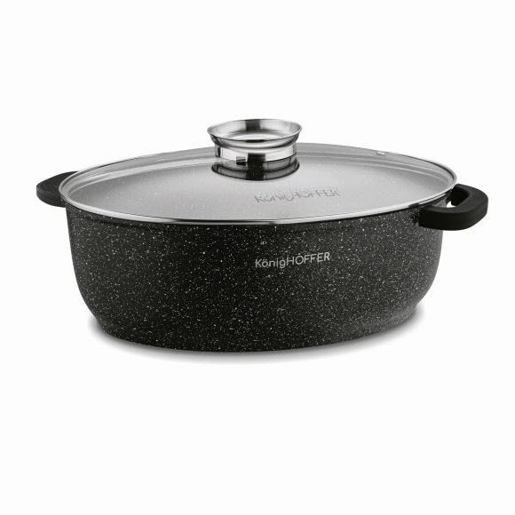 KONIGHOFFER POLLO BRYTFANNA Z AROMATYZEREM 8 L OWALNA /  ALUMINIUM