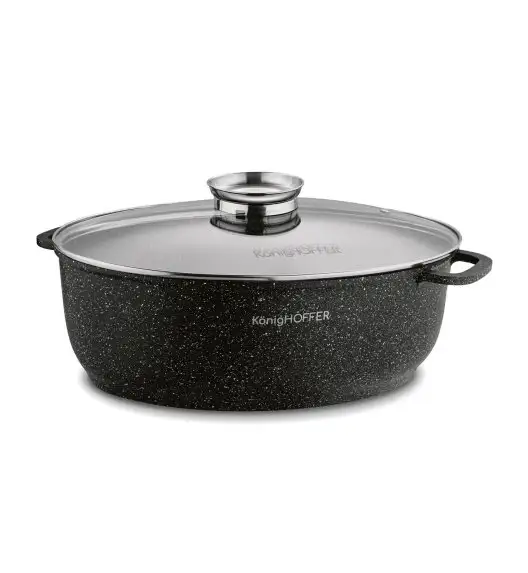 KONIGHOFFER POLLO BRYTFANNA Z AROMATYZEREM 8 L OWALNA /  ALUMINIUM