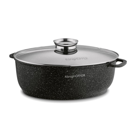 KONIGHOFFER POLLO BRYTFANNA Z AROMATYZEREM 8 L OWALNA /  ALUMINIUM
