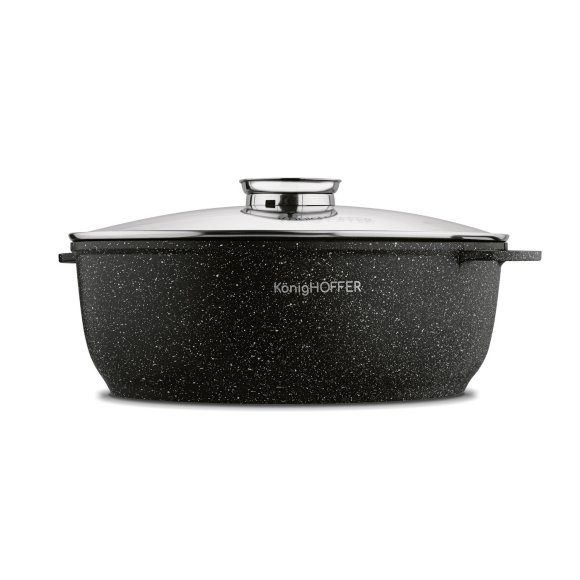 KONIGHOFFER POLLO BRYTFANNA Z AROMATYZEREM 8 L OWALNA /  ALUMINIUM
