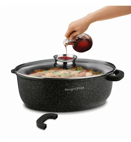 KONIGHOFFER POLLO BRYTFANNA Z AROMATYZEREM 8 L OWALNA /  ALUMINIUM