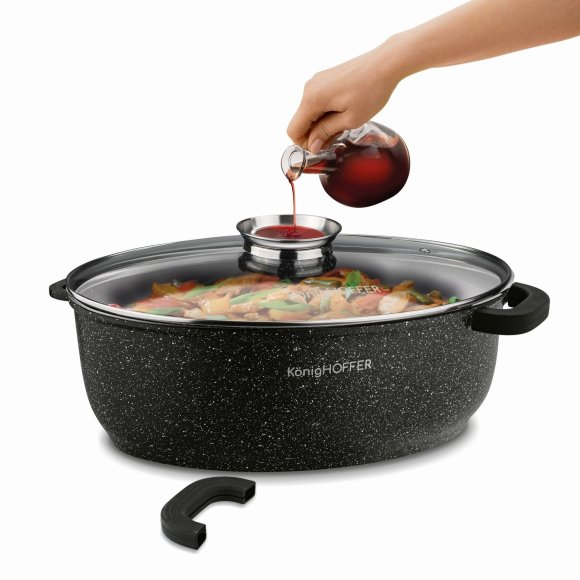 KONIGHOFFER POLLO BRYTFANNA Z AROMATYZEREM 8 L OWALNA /  ALUMINIUM