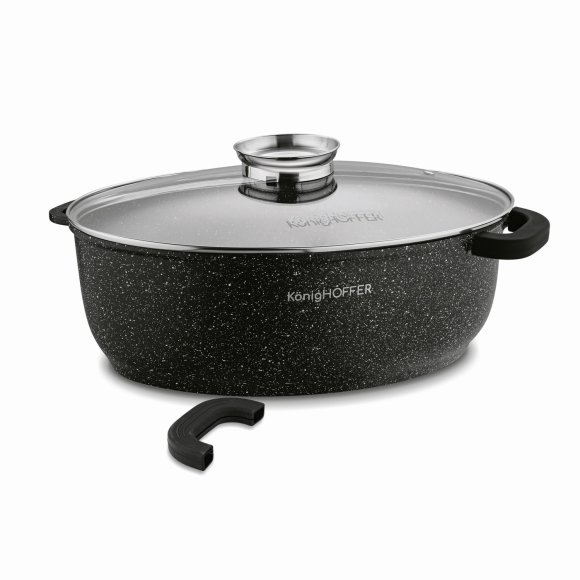 KONIGHOFFER POLLO BRYTFANNA Z AROMATYZEREM 8 L OWALNA /  ALUMINIUM