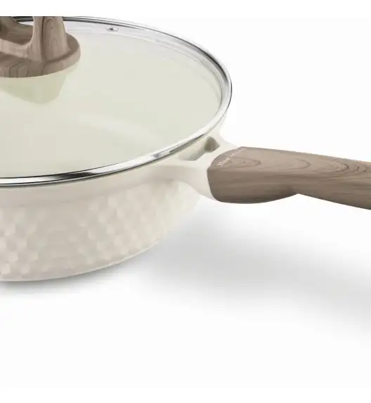KONIGHOFFER ROSTI PATELNIA 28 CM Z POKRYWKĄ KREMOWA / INDUKCJA