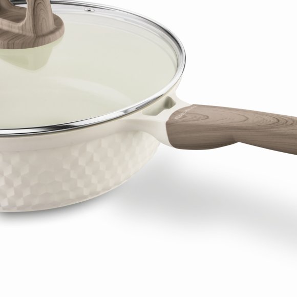 KONIGHOFFER ROSTI PATELNIA 28 CM Z POKRYWKĄ KREMOWA / INDUKCJA
