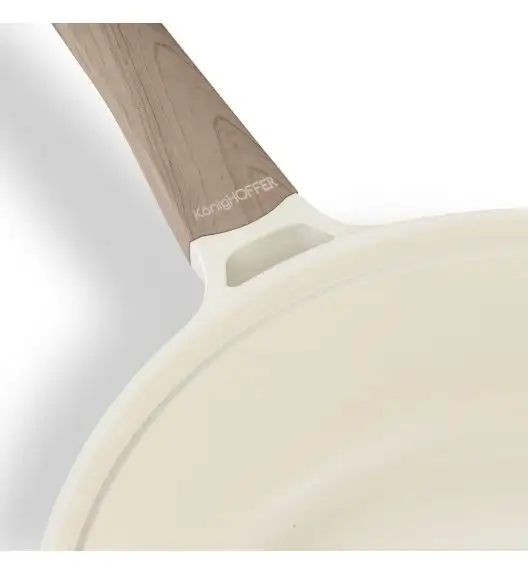 KONIGHOFFER ROSTI PATELNIA 28 CM Z POKRYWKĄ KREMOWA / INDUKCJA