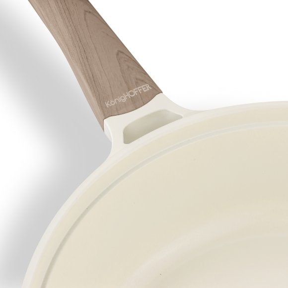 KONIGHOFFER ROSTI PATELNIA 28 CM Z POKRYWKĄ KREMOWA / INDUKCJA