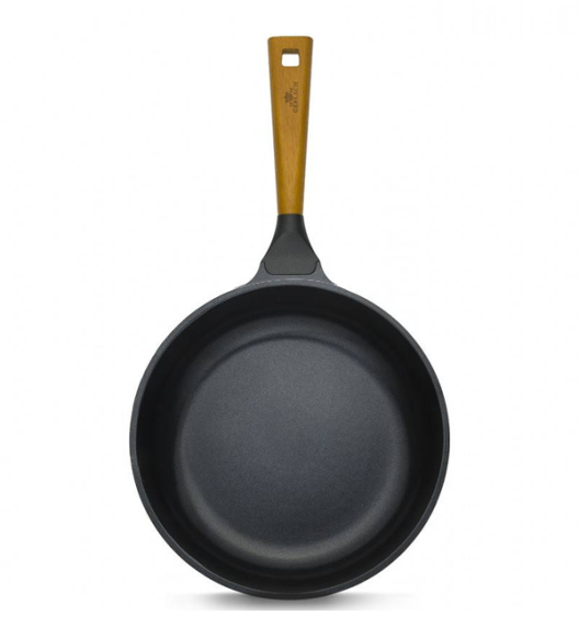 GERLACH NATUR Patelnia 24 cm z powłoką ceramiczną + pokrywka szklana | ILAG® Non-Stick Xera Dur 2 