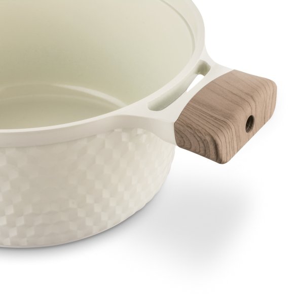 KONIGHOFFER ROSTI GARNEK 2,5 L Z POKRYWKĄ 20 CM KREMOWY / INDUKCJA