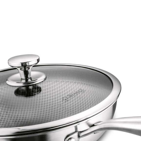 STARKE PRO LINESTA STEEL WOK 30X9 CM Z POKRYWKĄ SREBRNY NIERDZEWNY