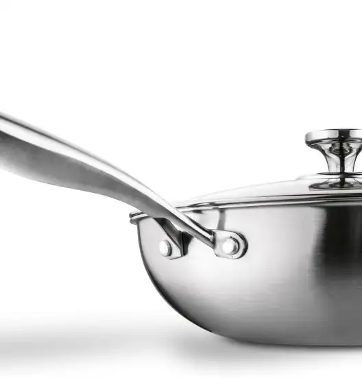 STARKE PRO LINESTA STEEL WOK 30X9 CM Z POKRYWKĄ SREBRNY NIERDZEWNY