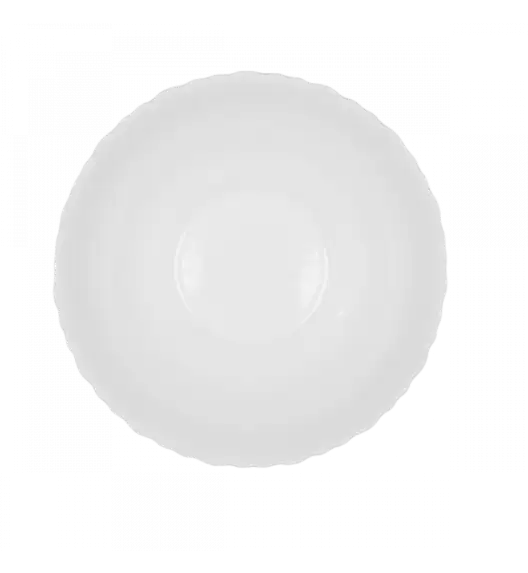 PRIMA DECO CARBO Komplet obiadowy 18 el dla 6 os / biały / karbowany rant / szkło hartowane