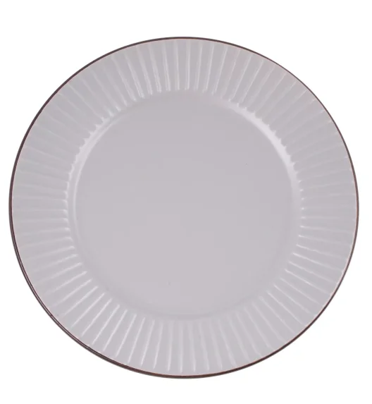 PRIMA DECO BRENTA Komplet obiadowy 18 el dla 6 os / kamionka / szary mat