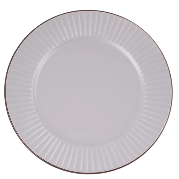PRIMA DECO BRENTA Komplet obiadowy 18 el dla 6 os / kamionka / szary mat