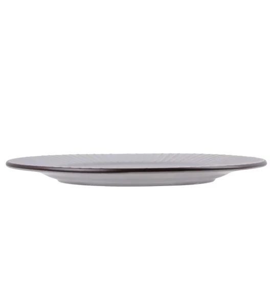 PRIMA DECO BRENTA Komplet obiadowy 18 el dla 6 os / kamionka / szary mat