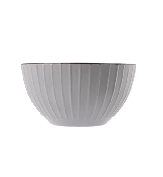 PRIMA DECO BRENTA Komplet obiadowy 18 el dla 6 os / kamionka / szary mat