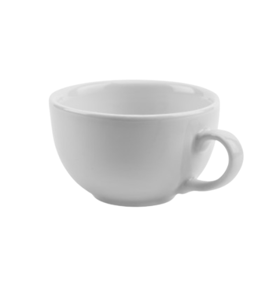 LUBIANA AMERYKA 0107 Filiżanka 350 ml ze spodkiem 16,5 cm / porcelana biała