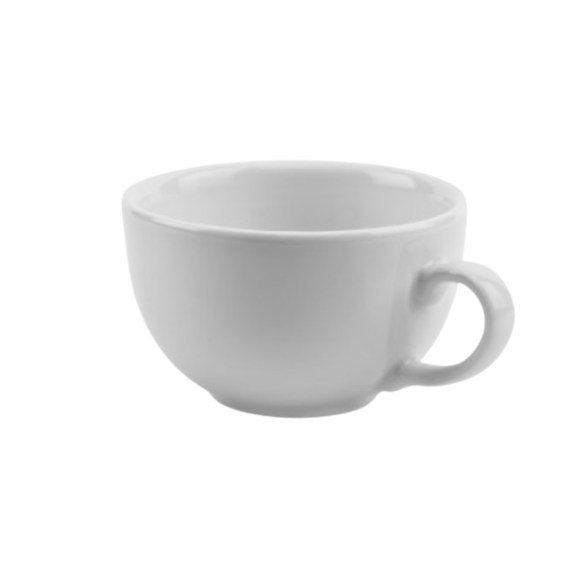 LUBIANA AMERYKA 0107 Filiżanka 350 ml ze spodkiem 16,5 cm / porcelana biała