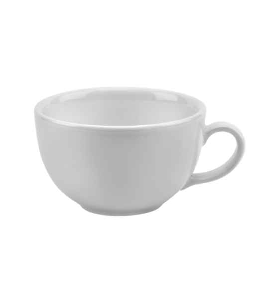 LUBIANA AMERYKA 0107 Filiżanka 350 ml ze spodkiem 16,5 cm / porcelana biała