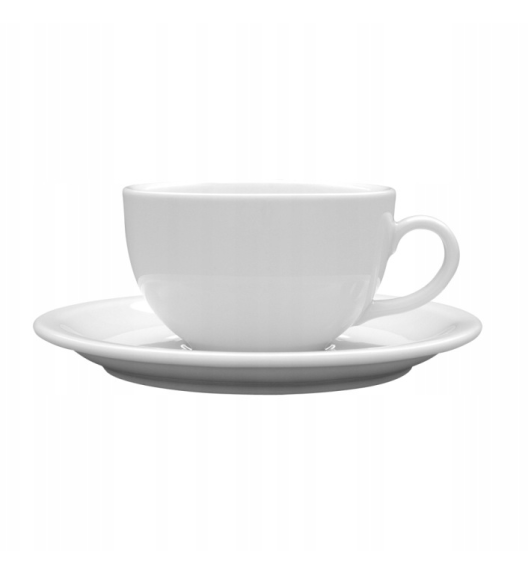 LUBIANA AMERYKA 0107 Filiżanka 350 ml ze spodkiem 16,5 cm / porcelana biała