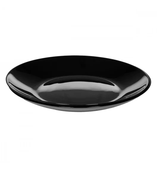PRIMA DECO CLASSIC Talerz obiadowy 25 cm / czarny / szkło hartowane