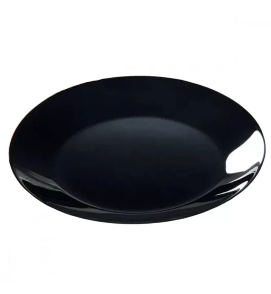 PRIMA DECO CLASSIC Talerz obiadowy 25 cm / czarny / szkło hartowane