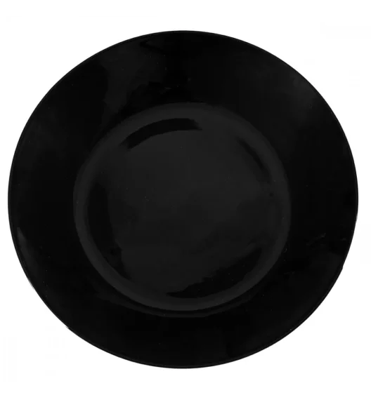 PRIMA DECO CLASSIC Talerz obiadowy 25 cm / czarny / szkło hartowane