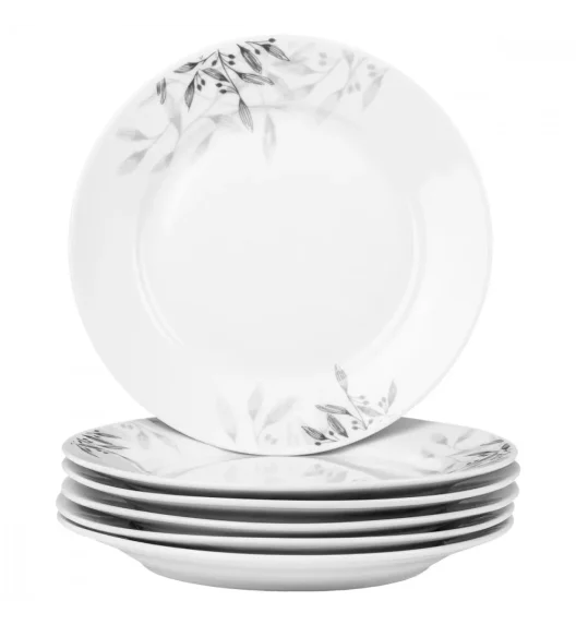PRIMA DECO Komplet obiadowy 36 el dla 12 os NATURA / okrągły / porcelana