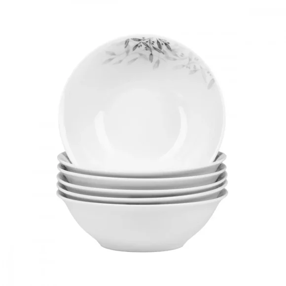 PRIMA DECO Komplet obiadowy 36 el dla 12 os NATURA / okrągły / porcelana