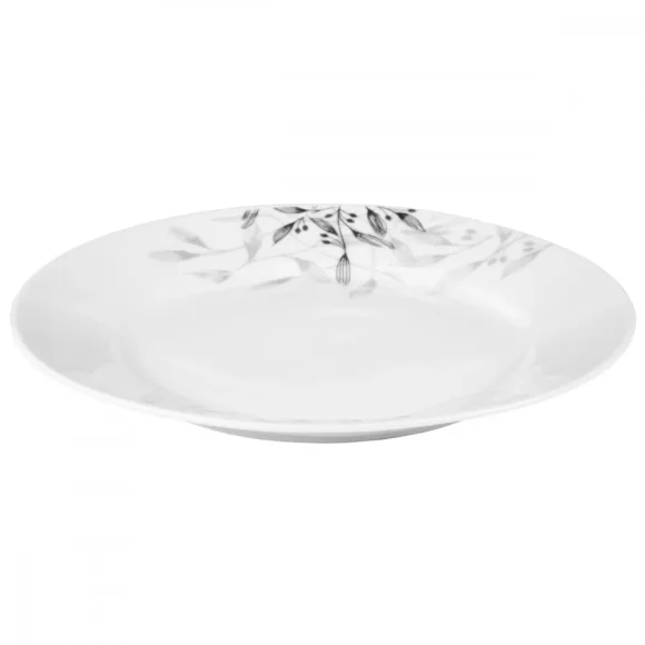 PRIMA DECO Komplet obiadowy 36 el dla 12 os NATURA / okrągły / porcelana