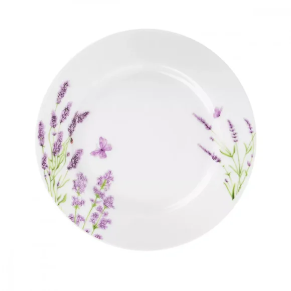PRIMA DECO Komplet obiadowy 36 el dla 12 os LAWENDA / okrągły / porcelana