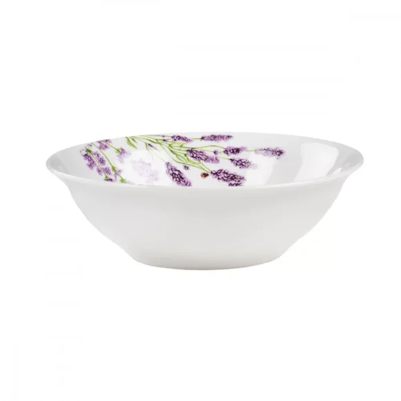 PRIMA DECO Komplet obiadowy 36 el dla 12 os LAWENDA / okrągły / porcelana