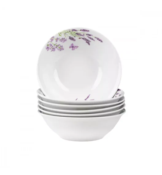 PRIMA DECO Komplet obiadowy 36 el dla 12 os LAWENDA / okrągły / porcelana