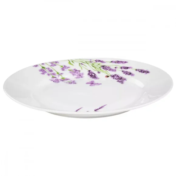 PRIMA DECO Komplet obiadowy 36 el dla 12 os LAWENDA / okrągły / porcelana