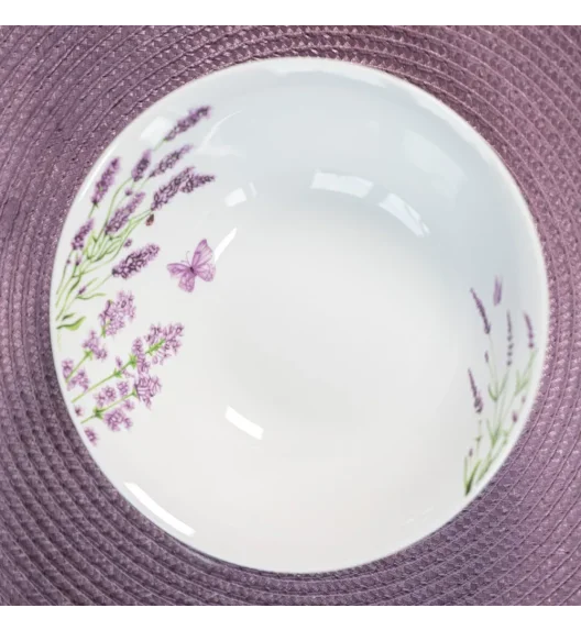 PRIMA DECO Komplet obiadowy 36 el dla 12 os LAWENDA / okrągły / porcelana